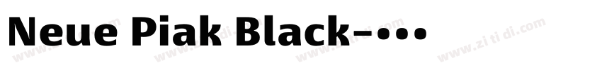 Neue Piak Black字体转换